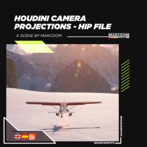 Houdini camera projection