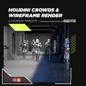 Quick Houdini Crowds & Render Wireframe SCENE